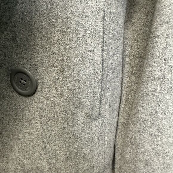 ABERCROMBIE & FITCH Authentic East Coast Vintage Wool Pea Coat Gray Small Vtg. - Picture 6 of 10